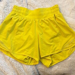 Lululemon bright yellow Hotty Hot 2.5” Women's Athletic Shorts
